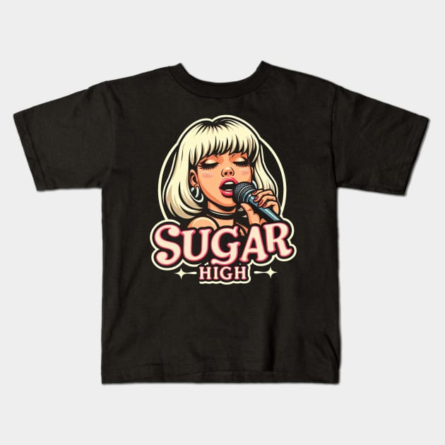 Nostalgic 90s Movie Song Sugar High Tee Kids T-Shirt by TeeTrendz